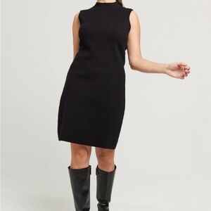 Sleeveless Mockneck Sweater Dress by Brass